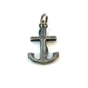 David Yurman Maritime Anchor Pendant Sterling Silver Estate DY632
